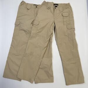 5.11 Tactical Pants Womens 4 Tan Cargo Taclite Pro Ripstop Outdoor Workwear Lot